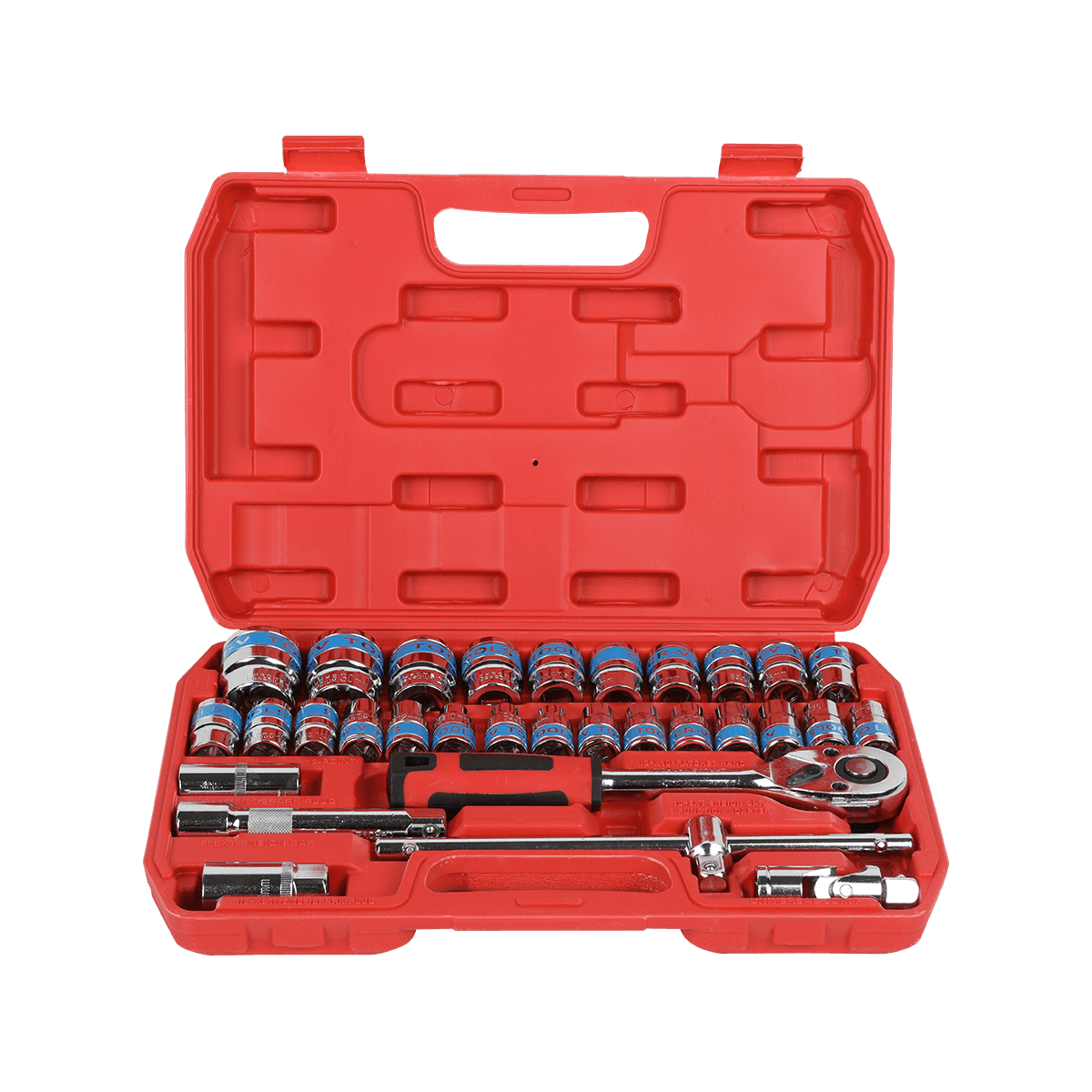 32pcs 1/2 In.  Drive Metric Impact Socket Wrench Set Automobile Box Hand Tool  Auto Repair Tools Set