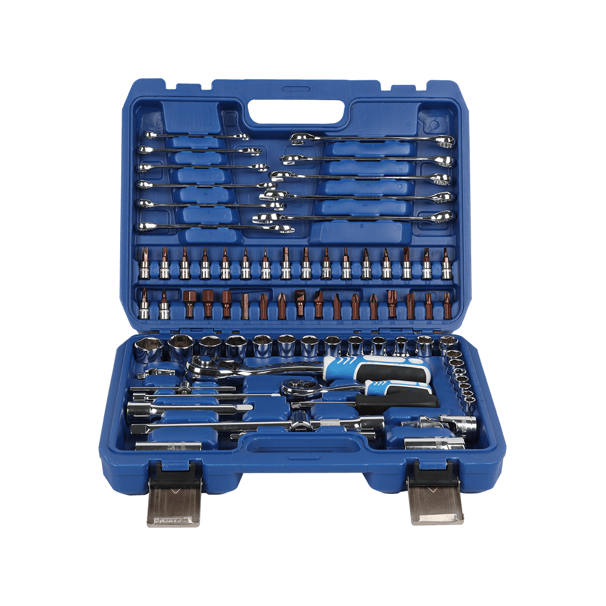 78pcs 1/2''&1/4'&'3/8'' Drive Socket Set Ratchet Wrench Handle Set Automotive Tool Kit Auto Repair Tools