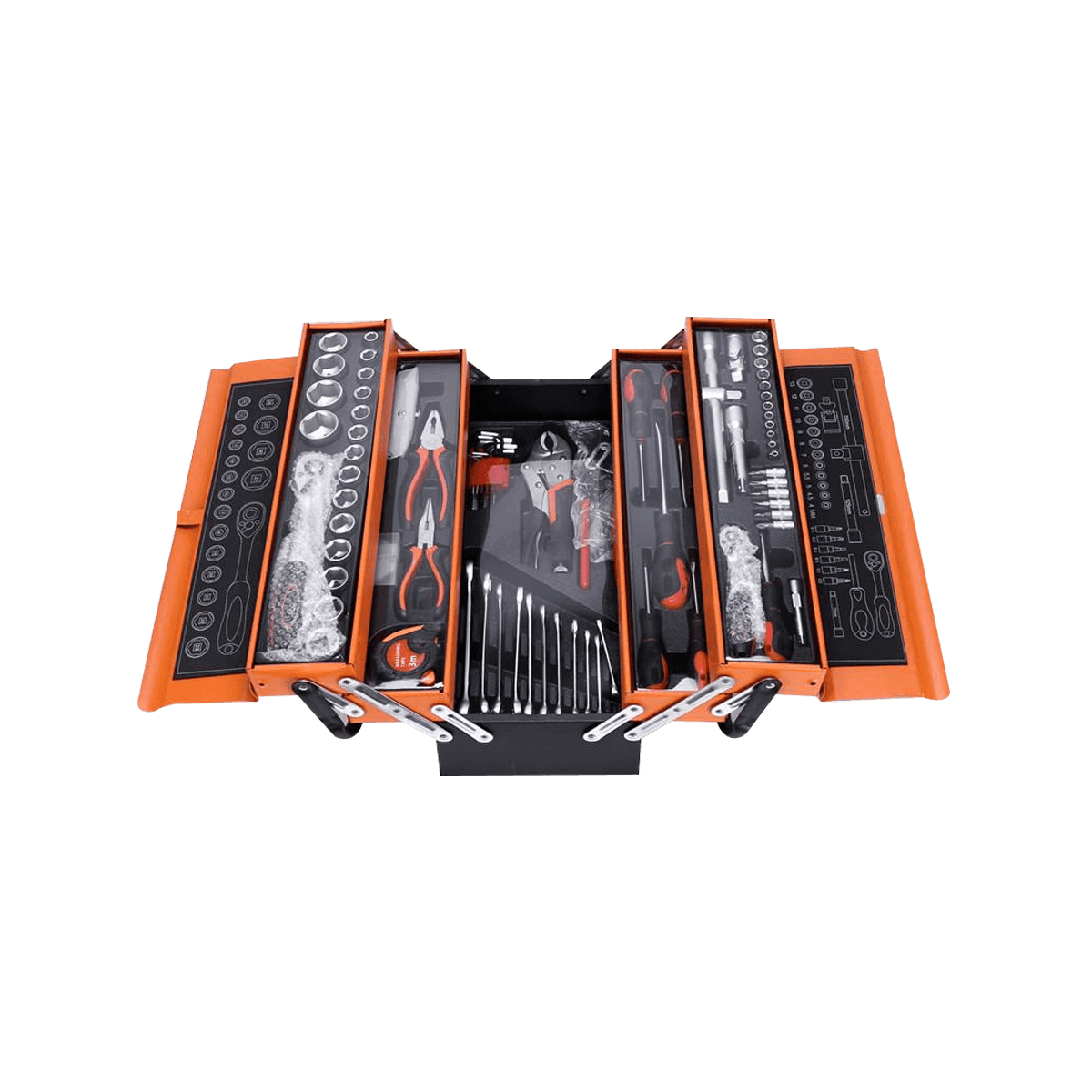 85pcs Multifunctional Ratchet Spanner Pliers Combination Household Tools Box Chrome Vanadium Socket Set